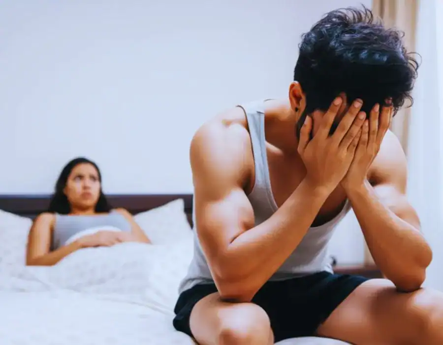 Image of upset man in need of erectile dysfunction treatment Thame